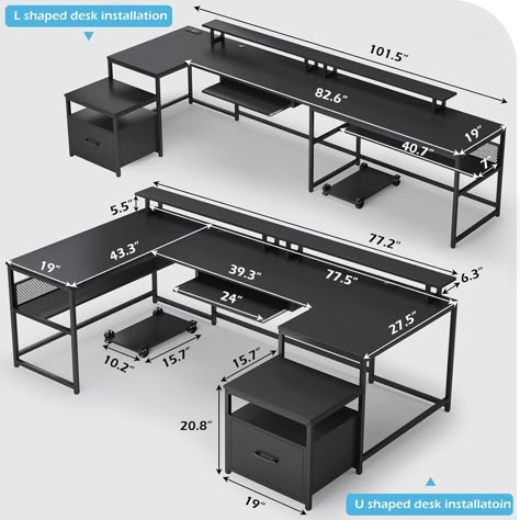 L shaped kitchen