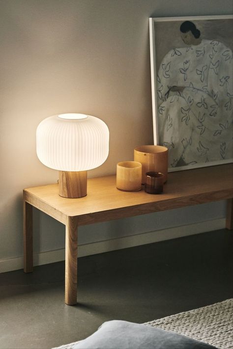 Hygge decor tips - Scandi Living Fair table lamp. Discover more on hygge and how to decorate a hygge home... Modern Hygge Living Room, Mood Lighting Living Room, Scandi Table Lamp, Hygge Living Room, Scandi Bedroom, Scandinavian Lamps, Scandi Living, Hygge Living, Cosy Lighting