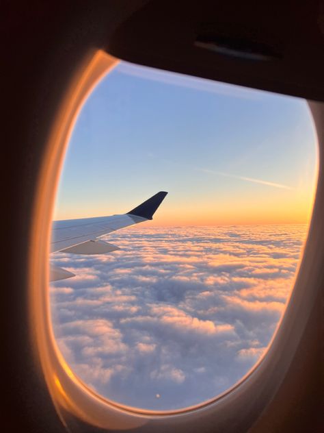 Plane, vacation, flying, sunrise view, sunrise from plane, on vacation, views Airplane Window View, Plane Photos, Airport Aesthetic, Vision Board Pics, Patong Beach, Airplane Window, Vision Board Images, Vision Board Photos, Vision Board Pictures