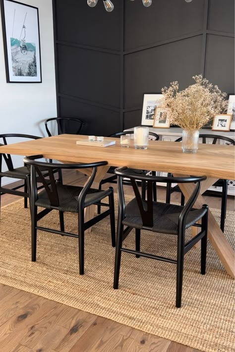 Etta Wishbone Side Chair (Set of 2) curated on LTK Black Wishbone Chair Dining Room, Light Table Black Chairs, Wooden Table Black Chairs, Brown Table Black Chairs, Black Wishbone Dining Chairs, Wood Table Black Chairs, Wishbone Chair Dining Room, Wishbone Chair Dining, Black Wishbone Chair