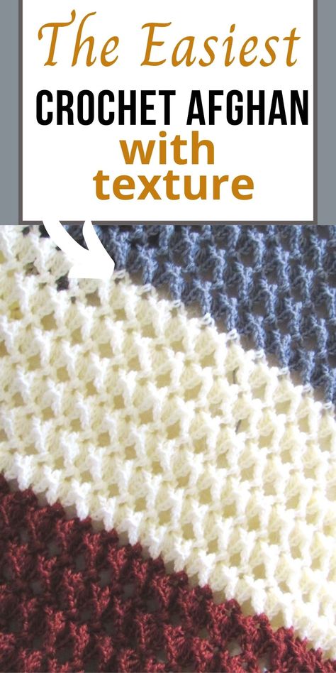 Do you love crochet blanket patterns that are quick to work up? Then you will love this 3D stitch afghan. The tutorial is easy enough for beginners and has a video tutorial for the stitch used. #crochetblanket, #crochetafghan, #crochet, #freecrochetpattern, #crochetbabyblanket Crocheted Throws, Crocheting Blanket, Crochet Pacifier, Motifs Afghans, Crochet Waffle, Modern Haken, Lap Blankets, Crochet Blanket Stitch Pattern, Crocheted Afghans