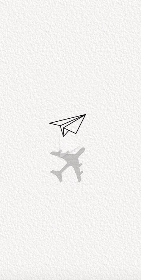 Paper Plane Tattoo, Pilot Tattoo, Protection Sigils, Palm Mehndi, Plane Drawing, Plane Tattoo, Wanderlust Tattoo, Simplistic Wallpaper, Airplane Wallpaper