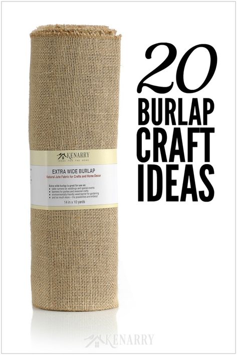 Extra wide burlap is great to use as table runners for weddings and events, banners for parties and other burlap craft ideas. The possibilities are endless! #burlap #crafts #diy #diyhomedecor Alpillera Ideas, Burlap Ribbon Crafts, Hessian Crafts, Burlap Crafts Diy, Easiest Burlap, Rustic Burlap Wedding, Coffee Sack, Twine Crafts, Burlap Roses