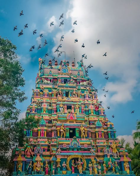 Kovil Temple Background, Devotional Wallpapers, Temple Gopuram, Architecture Facts, Old Couple Photography, Bull Pictures, Temple India, Indian Temple Architecture, Temple Photography