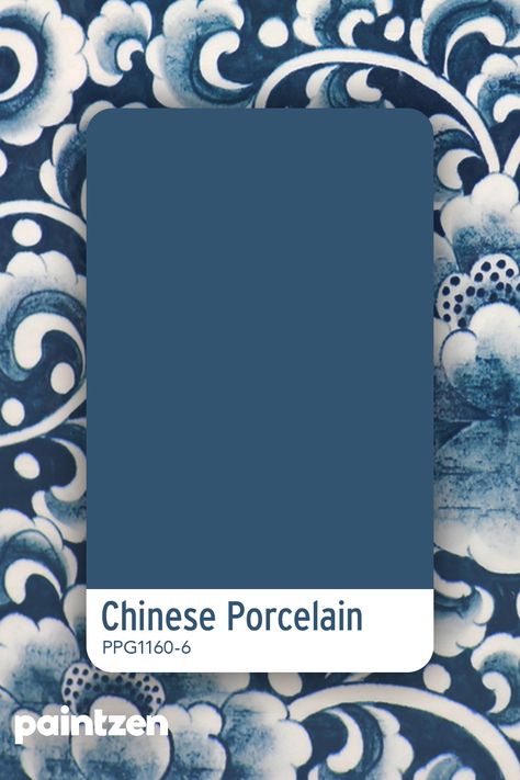 PPG Paint's Chinese Porcelain lets you bring the soothing tones of summer days into your home.  #paintswatch #bluepaint #blue #chineseporcelain #paintzen Ppg Chinese Porcelain Paint, Ppg Blue Paint Colors, Pantone 2020, Ppg Paint, Favorite Paint Colors, Blue Paint Colors, Chinese Blue, Front Door Colors, Blue Tone