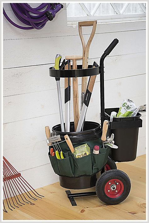 Garden Tools - Just In! Fantastic ideas from leading brands to meet your supply needs. Garden Tools Products, Garden Organization Ideas, Lawn Tool Storage, Garden Tool Box, Storing Garden Tools, Garden Tools Diy, Garden Gadgets, Storage Shed Organization, Best Garden Tools