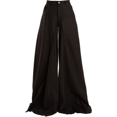 MM6 Maison Margiela High-rise wide-leg wool-blend trousers ($237) ❤ liked on Polyvore featuring pants, black, bottoms, slim pants, wide-leg pants, high-waist trousers, high-waisted trousers and flare pants Wide Leg Flare Pants, High Waisted Flare Pants, Fitted Pants, High Waisted Wide Leg Pants, Pants High Waisted, Pinstripe Pants, Flared Trousers, High Waisted Flares, Flared Pants