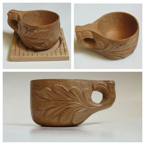 Kuksa Cup, Bowl Carving, Wooden Cups, Wood Cup, Wood Relief, Wood Spoon Carving, Wood Carving For Beginners, Carved Spoons, Wooden Cup