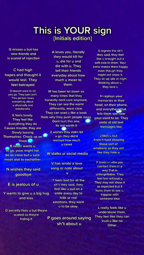 #sadaudioss Hashtag Videos on TikTok What The Initials Want To Tell You Tiktok, How To Know For Sure If A Guy Likes You, If His Name Starts With He Will Tiktok, Initial Ships Tiktok, Soulmate Initials Tiktok Videos, What Initials Want To Say To You Tiktok, Crush Initials Tiktok, Initials That Are Meant To Be Together, What Each Initial Wants To Tell You