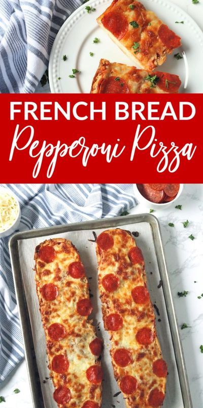 Cheesy French Bread, Pepperoni Pizza Recipe, Easy French Bread, Bread Pizza Recipe, Pizza Bread Recipe, Pantry Meals, Pizza Recipes Pepperoni, French Bread Loaf, Homemade French Bread