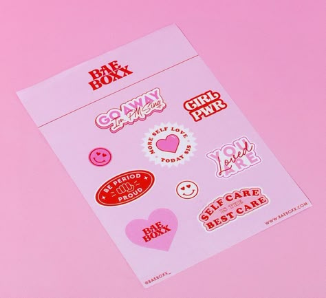 BaeBoxx © on Instagram: “🚨 FREE SHIPPING on all sticker sheet orders today.. 𝗘𝗻𝗷𝗼𝘆! 💖 Happy Monday! 💖” Sticker Sheet Packaging, Pink Sticker Sheet, Valentine’s Day Stickers, Coquette Sticker Sheet, Instagram Tools, Daiso Sticker Sheet, Car Wash, Packaging Design Inspiration, Color Pallets