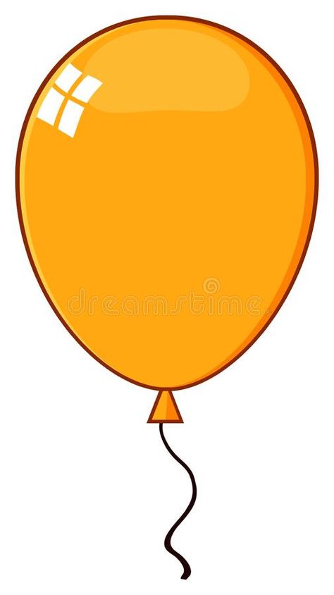 Birthday Balloons Clipart, Cartoon Balloons, Balloon Vector, Orange Cartoon, Birthday Board Classroom, Balloon Colors, Orange Vector, Balloon Template, Orange Birthday