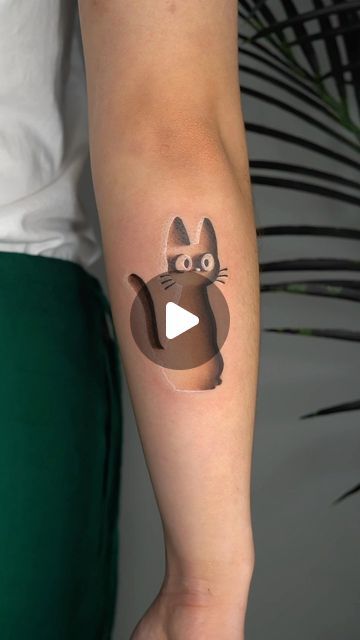 Kiki's Delivery Service Tattoo, Terrible Tattoos, Amazing 3d Tattoos, 3d Tattoo, 3d Tattoos, Cool Tattoo, Amazing Tattoos, Cat Tattoo, Life Tattoos