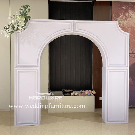 Enterance Decor, Diy Backdrop Stand, Wedding Furniture, Garden Art Sculptures, Diy Backdrop, White Backdrop, Wedding Stage, Backdrop Stand, Rock Design