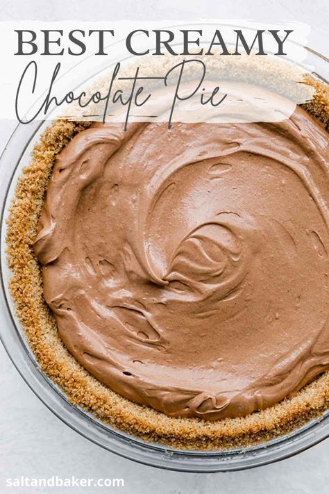 Chocolate French Silk Pie Recipe, Chocolate French Silk Pie, French Silk Pie Recipe, Chocolate Silk Pie Recipe, Pie With Graham Cracker Crust, Silk Pie Recipe, Chocolate Pie Filling, Chocolate Silk Pie, Thanksgiving Pie Recipes