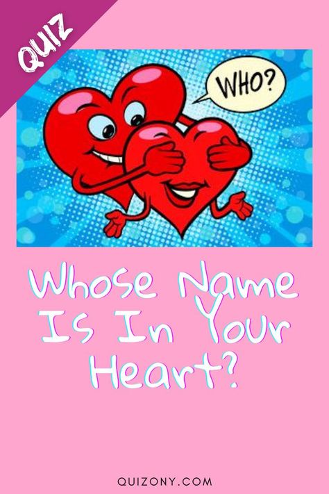 Wondering whose name is in your heart? Thinking it's your partner, an ex partner, or someone who got away? Maybe it's someone you never got a chance with? 😍😍😍 Whose name is written inside your heart. My heart breaks a little when i hear your name. He stole my heart i stole his last name. #Quizony #quiz #persoanlityQUiz #funQuiz #relationshipQuiz #nameInHeart #iLoveYou #loveQuiz #Love #Relationships #Heart #Dating #Romance I Think I Am In Love, Do I Love Him Quiz, Does My Boyfriend Love Me, Am I In Love With Him, Love Quizzes Buzzfeed, Who Were You Written By Quiz, Love Test On Paper, Soulmate Initials Quiz, Are You In Love Quiz