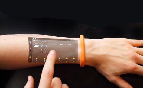 cicret bracelet turns your skin into touch screen Virtual Reality Technology, Spy Gadgets, Tech Updates, Smart Bracelet, Technology Design, Futuristic Technology, Future Technology, Wearable Device, Technology Gadgets