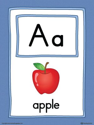 Letter A Large Alphabet Picture Card Printable in Color Worksheet.Colorful… A Is For Printable, Alphabet Wallpaper Letters For Kids, Letter A Pictures, Letter A Printables, A For, Alphabet Word Wall Cards, Abc Flashcards Printable, Letter A Alphabet, Match Worksheet