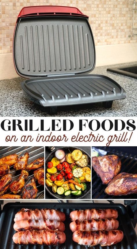 You don't want to miss out on these Terrific George Foreman Grill Recipes! From meat to veggies, you can literally grill anything on your George Foreman grill! Cheap Grilling Recipes, George Foreman Grill Recipes, Foreman Grill Recipes, George Foreman Recipes, Indoor Grill Recipes, Recipes Grilling, George Foreman Grill, Grilling Recipes Sides, Recipes Meat