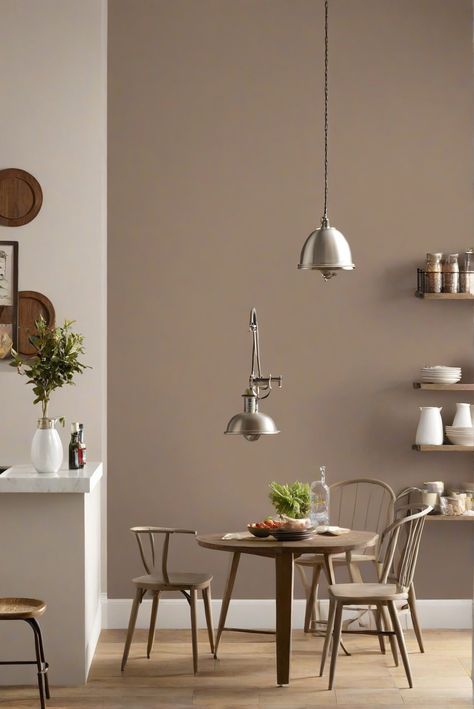 studio taupe, kitchen paint, wall paint, paint guide Mushroom Brown Walls, Coffee Color Wall, Home Depot Cabinet Paint, Taupe Kitchen Walls, Trending Paint Colors For 2024, Color For Kitchen Walls, Kitchen Wall Paint, Kitchen Wall Color, Taupe Living Room