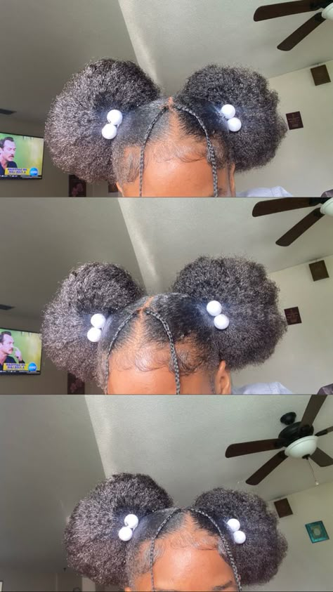 Cute Hairstyles With 4c Hair, Natural Hair School Hairstyles, Black Hairstyles For School Natural Hair, Cute Natural Puff Hairstyles, Cute Hairstyles For 4c Hair Natural, Barbie Hairstyles Natural Hair, Hair Styles 4c Hairstyles Short, Simple Hairstyles For Natural Black Hair, Hairstyles In Two Puffs