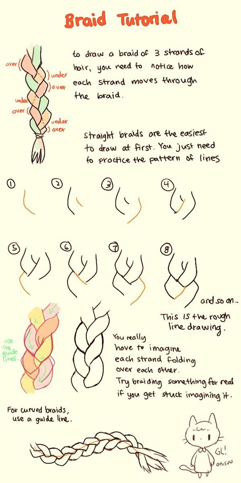 Drawing Hair Braid, Draw Braids, How To Draw Braids, Male Hairstyles, Drawing Help, Drawing Hair, Braid Tutorial, Hair Reference, Plaits