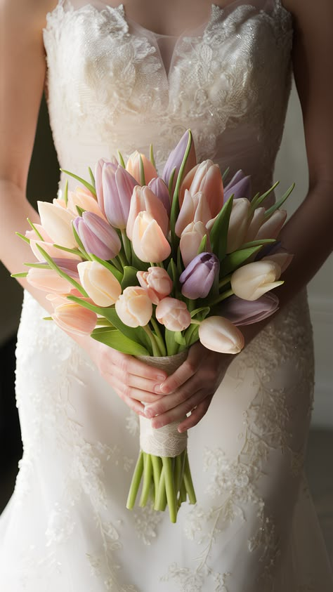 Enchanting Pastel Dream Tulip Wedding Bouquets Tulip And Rose Bouquet Wedding, Spring Tulip Wedding, Iris And Tulip Bouquet, Pastel Tulips Bouquet, Hand Bouquet Wedding Pastel, Spring Wedding Bouquets Hydrangeas, Rustic Elegant Wedding Bouquet, Small Flower Bouquet Wedding, Wedding Flowers Tulips Bouquet