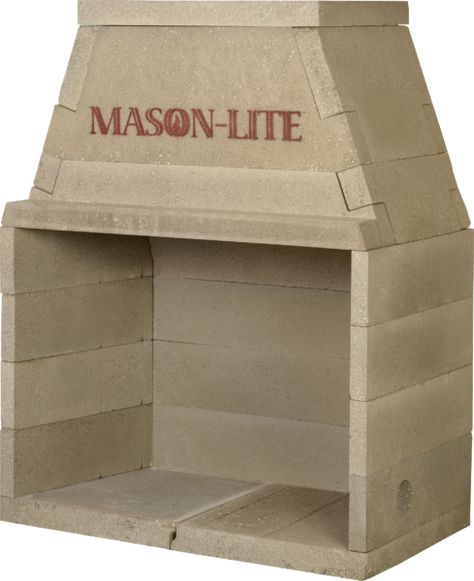 Traditional - Masonry Fireplace Industries, Inc. Rustic Outdoor Fireplace, Outdoor Fireplace Kits, Fireplace Kits, Fireplace Beam, Masonry Fireplace, Concrete Fireplace, Log Holder, Bi Fold Brochure, Traditional Fireplace