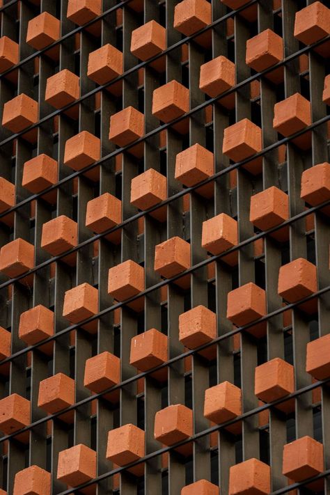 Brick By Brick, Brick Detail, Interior Layout, Brick Art, Logo Design Inspiration Creative, Modern Architects, Brick Architecture, Architecture Building Design, Brick Facade