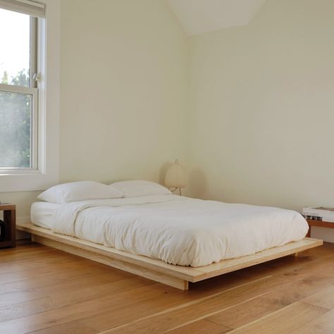 Low Platform Bed Frame, Japanese Bed Frame, Japanese Style Bedroom, Minimalist Bed Frame, Low Platform Bed, Japanese Bed, Tatami Bed, Minimalist Bed, Bed Frame Design