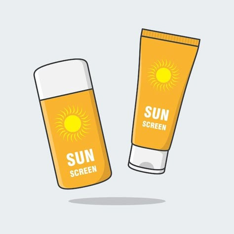 Sunscreen Drawing, Sunscreen Illustration, Sunscreen Aesthetic, Science Pics, Cream Car, Medical Esthetician, Skin Care Pictures, Small Business Instagram, Bottle Drawing