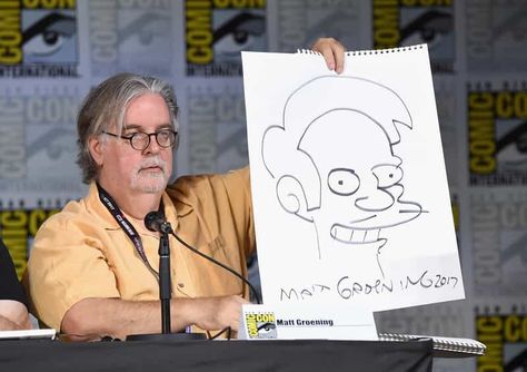 Matt Groening is an American writer, producer, animator, and highly paid cartoonist and has a net worth of 600 million dollars. Kevin Michael Richardson, Hank Azaria, Gloria Trevi, Cartoon Character Costume, Matt Groening, Black Actors, Jane Seymour, Drawing Style, The Book Of Mormon