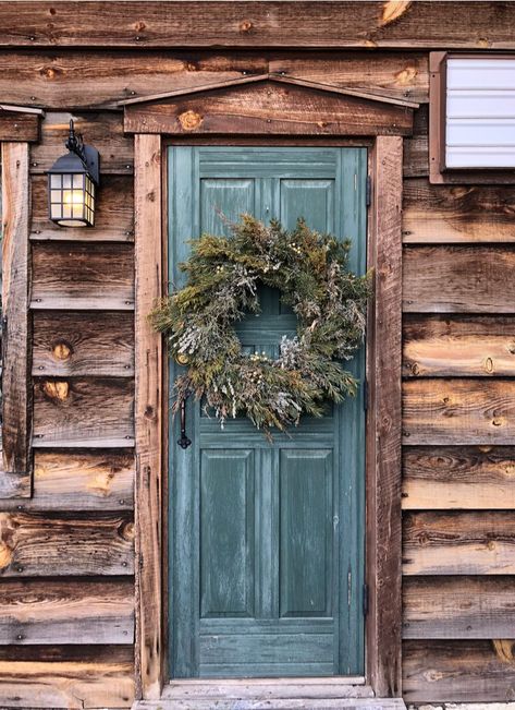 15 Brown House Front Door Colors in 2022 | REthority Log Chalet, Painted Front Door Ideas, House Front Door Colors, Brown House Exterior, Front Door Color Ideas, Door Color Ideas, Brown Front Doors, Log Cabin Exterior, Teal Door