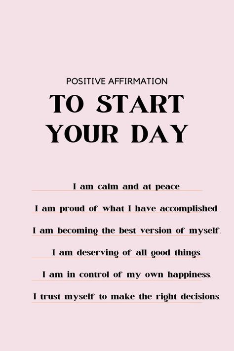 🌞✨ Start your day with uplifting positive affirmations! 🌟 This inspiring pin is a gentle reminder to begin each morning with a positive mindset and a grateful heart. 🌸 Embrace the power of affirmations to boost your confidence and set a positive tone for the day. 💖 Let it inspire you to think positively and achieve greatness. 🌼 more in telegram Morning And Night Affirmations, Great Day Affirmations, How To Start Your Day Positively, Morning Mantra Positive, High School Positive Affirmations, Start Each Day With A Grateful Heart, Appreciation Affirmations, Morning Affirmations To Start Your Day, Morning Affirmations Positivity