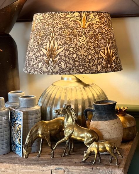 If you don’t have room for the chairs… this striking lampshade in William Morris Snakeshead sure makes a statement! William Morris Shade $325 Silver Ribbed Lamp $265 Large Rearing Brass Horse $195 Small Brass Horse $125 Stoneware Jug $65 Dusty Blue Vase $20 each Gold Pomegranate Lidded Box $65 www.mrsrobinson.co.nz Ribbed Lamp, Gold Pomegranate, Blue Vase, William Morris, Dusty Blue, Pomegranate, Stoneware, Vase, Brass