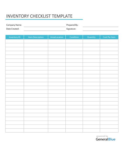 To track your inventory list more easily, an excel inventory checklist may come in handy. It keeps things organized and the template can be pulled up anytime. Inventory Checklist Template, Book Keeping Templates, Printable Moving Labels, Inventory List Template, Business Daily Planner, Business Planner Printables, Inventory Checklist, Inventory Sheet, Inventory Printable