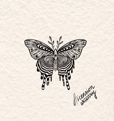 Trippy butterfly tattoo design in 2022 | Moth tattoo design, Butterfly tattoo designs, Butterfly tattoo Butterfly Optical Illusion, Illusion Tattoo Designs, Melting Moth Tattoo, Groovy Butterfly Tattoo, Optic Illusion Tattoo, Butterfly Illusion Tattoo, Simple Like Work Tattoo, Optical Illusions Tattoo Ideas, Optical Illusion Tattoo Design