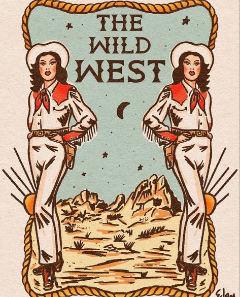 Ranch Aesthetic, Horses Ranch, Cowgirl Poster, American Traditional Tattoo Ideas, Traditional Tattoo Ideas, Western Posters, Western Artwork, Cowboy Aesthetic, Theme Tattoo