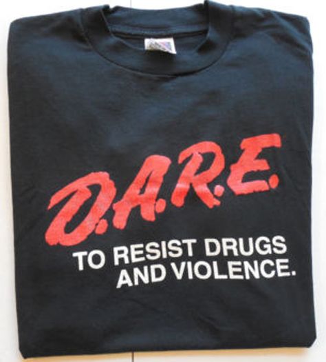 DARE To Resist Drugs And Violence T Shirt  Size Large...............Sold For $12 Grunge Deadstock T-shirt For Streetwear, 90s Fitted T-shirt With Funny Text, The Clash Tshirt, Dare Shirt, Rage Against The Machine Shirt, Reproductive Rights Shirt, Community Involvement, Sweatshirts, T Shirt