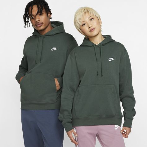 Nike Sportswear Club Fleece Pullover Hoodie (Galactic Jade) Bf Christmas, What Is My Style, Nike Hoodies, My Style Aesthetic, Layered Hoodie, Nike Sportswear Club Fleece, Cargo Khaki, Tall Hoodies, Hoodie Green