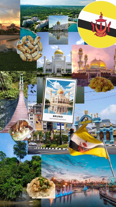 #collage #aesthetic #Brunei #BruneiFood #country #culture #celebrationrice #viralpost Brunei Culture, Brunei Travel, Muslim Countries, Presentation Video, Dream Travel Destinations, Instagram Growth, Creative Branding, Travel Inspo, Asia Travel