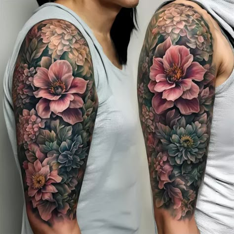 Lower Back Floral Tattoo Cover Up, Coverup Shoulder Tattoos For Women, Large Tattoo Cover Up Ideas For Women, Black Flower Tattoo Cover Up, Hip Cover Up Tattoos Women, Large Tattoo Cover Ups, Cover Up Tattoo Ideas Female, Big Cover Up Tattoos For Women, Cap Sleeve Tattoos