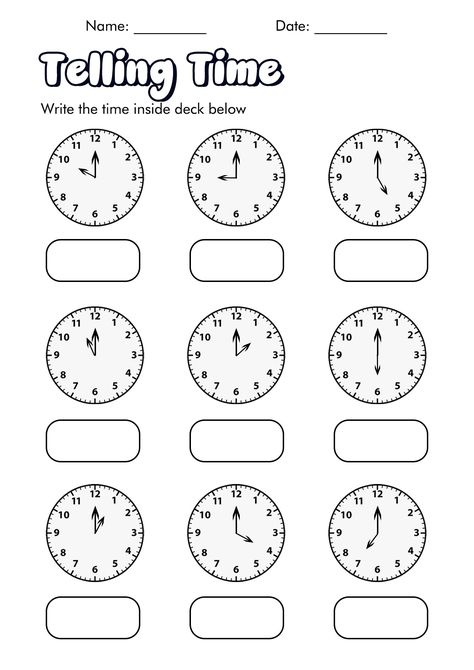 Grade 4 Math Worksheets Time, Worksheet For Class 1 Maths, Math Class 2 Worksheet, Grade3 Math Worksheets, 1st Grade Clock Worksheets, Worksheets 1st Grade, First Grade Clock Worksheets, Telling Time For Kindergarten, 1st Grade Telling Time Worksheets