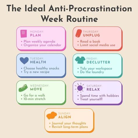 Virtue Map on Instagram: "You can easily stay on top of things and avoid stress by being organized. Planning your routine is a skill that is developed over time through practice. Become more organized and productive with Virtue Map! 💪🥇⁠" Help With Procrastination, Get Rid Of Procrastination, How To Get Rid Of Procrastination, Anti Procrastination Daily Routine, Overcome Procrastination Tips, How To Stop Procrastinating Studying, How To Stop Procrastination, Habit Mapping, How To Avoid Procrastination