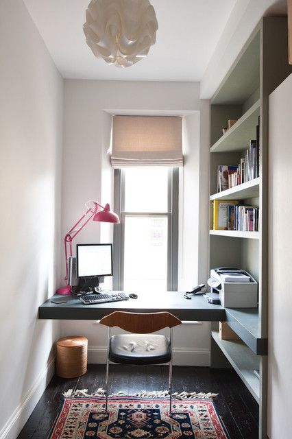 19 Super Functional Mini Home Office Designs That Will Inspire You Office With Daybed, Cool Home Office, Tiny Home Office, Tiny Office, Mini Office, Small Space Office, Contemporary Home Office, Small Home Offices, Office Nook