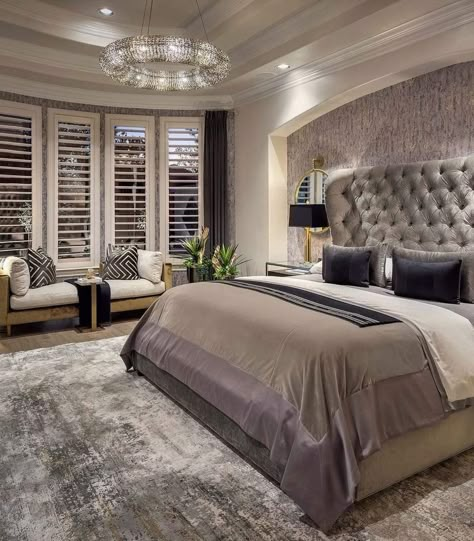 Circular Chandelier, Luxury Room Bedroom, Classy Bedroom, Hanging Crystal, Modern Luxury Bedroom, Luxury Rooms, Seminyak, Luxury Bedroom, Master Bedrooms Decor