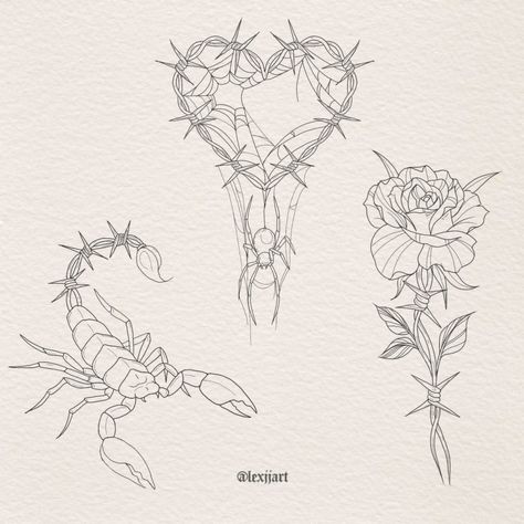 some barbed wire flash because you know how much I ❤️ it (shading included) - #barbedwire #barbedwiretattoo #barbedwiretattoos #flashtattoos #meme #ootd #lfl #tattooideas Flower With Barbed Wire Tattoo, Roses And Barbed Wire Tattoo, Barbed Wire Tattoo Simple, Girly Barbed Wire Tattoo, Feminine Barbed Wire Tattoo, Barb Wire Tattoo For Women, Barbed Wire Rose Tattoo, Barb Wire Heart Tattoo, Barbed Wire Butterfly