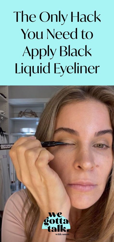 Simple Liquid Eyeliner Tutorial, How To Apply Eyeliner Liquid, Liquid Eyeliner On Waterline, Lined Eyes Eyeliner, Liquid Liner Hacks, How To Liquid Eyeliner, Liquid Eyeliner Hacks For Beginners, Applying Liquid Eyeliner, Liquid Eyeliner Hacks