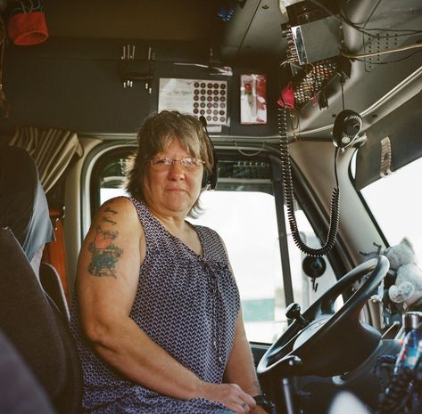 Twelve Women truckers and the American Truck Stop — patrick fraser photography Old Truck Photography, Women Truck Driver, Truck Stop, Women Trucker, Scammer Pictures, Freight Truck, Gospel Singer, Photography Series, Three Brothers