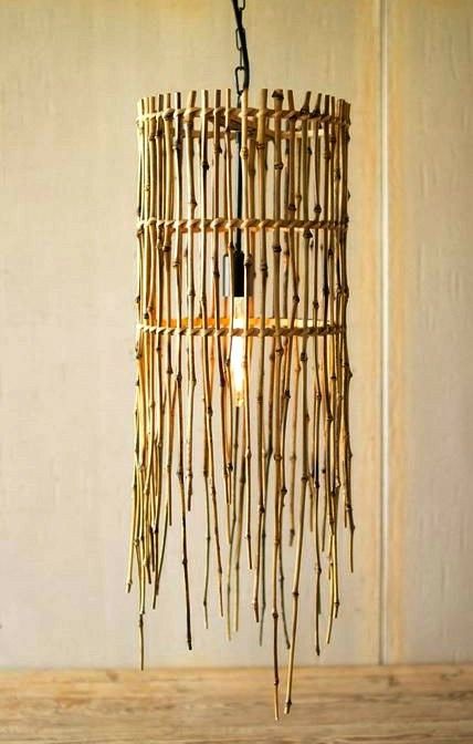 Veneer Trolls, Lamps Boho, Diy Luminaire, Bamboo Diy, Farmhouse Style Lighting, Bamboo Chandelier, Diy Pendant Light, Bar Bedroom, Bamboo Decor